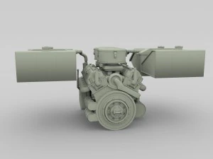 maybach hl230 engine full panzer tiger unit 3D Model