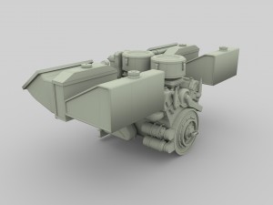 maybach hl230 engine full panzer tiger unit 3D Модель