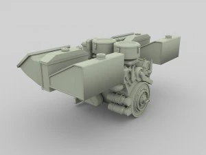 maybach hl230 engine full panzer tiger unit 3D Model