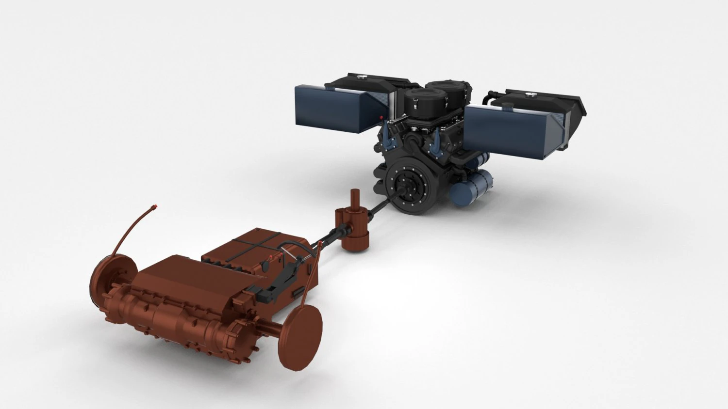 panzer tiger engine and transmission 3D Model .c4d .max .obj .3ds .fbx .stl .blend 