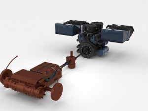 panzer tiger engine and transmission 3D Model