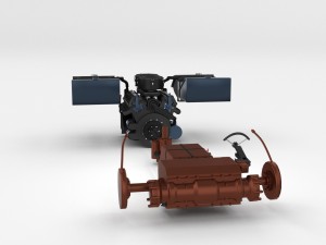 panzer tiger engine and transmission Modèle 3D