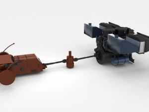 panzer tiger engine and transmission 3D Model