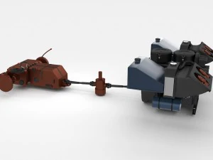 panzer tiger engine and transmission 3D Model