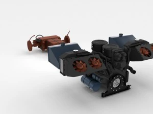 panzer tiger engine and transmission 3D Model