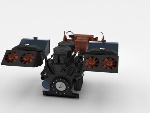 panzer tiger engine and transmission Modèle 3D