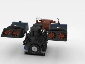 panzer tiger engine and transmission 3D Model