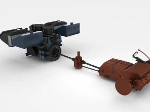 panzer tiger engine and transmission 3D Model
