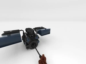 panzer tiger engine and transmission 3D Model