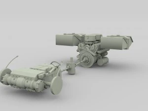 panzer tiger engine and transmission 3D Model