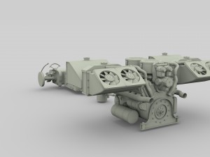 panzer tiger engine and transmission Modèle 3D