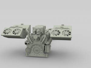 panzer tiger engine and transmission Modèle 3D