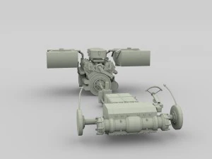 panzer tiger engine and transmission 3D Model