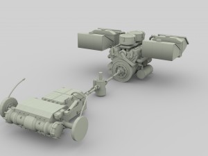 panzer tiger engine and transmission Modèle 3D