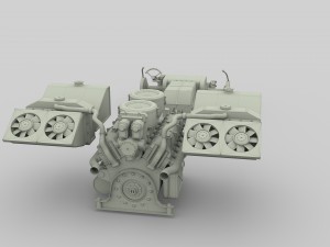 panzer tiger engine and transmission Modèle 3D