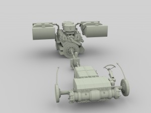 panzer tiger engine and transmission Modèle 3D
