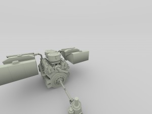panzer tiger engine and transmission Modèle 3D