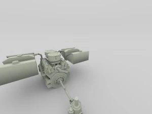 panzer tiger engine and transmission 3D Model