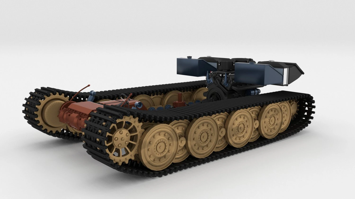 panzer tiger drivetrain 3D Model .c4d .max .obj .3ds .fbx .stl .blend 