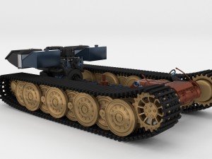 panzer tiger drivetrain Model 3D