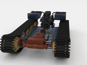 panzer tiger drivetrain 3D Model