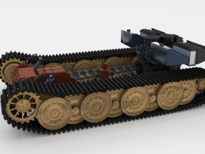 panzer tiger drivetrain Model 3D