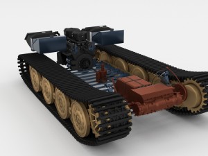 panzer tiger drivetrain Model 3D