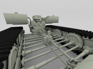 panzer tiger drivetrain Model 3D