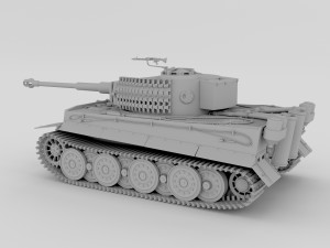 fully built panzer tiger tank late 1944 clay inte Modello 3D