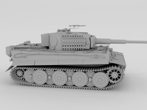 fully built panzer tiger tank late 1944 clay inte Modello 3D