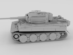 fully built panzer tiger tank late 1944 clay inte Modello 3D