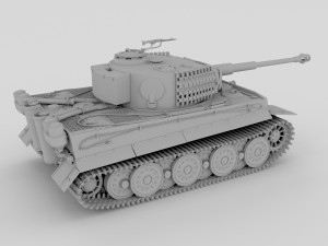 fully built panzer tiger tank late 1944 clay inte Modello 3D