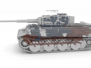 fully built panzer tiger tank late 1944 clay inte Modello 3D
