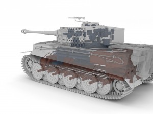 fully built panzer tiger tank late 1944 clay inte Modello 3D