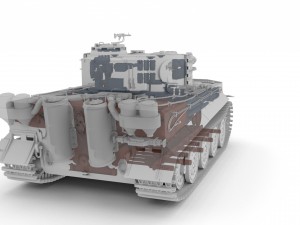 fully built panzer tiger tank late 1944 clay inte Modello 3D