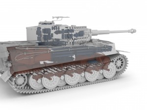 fully built panzer tiger tank late 1944 clay inte Modello 3D