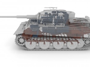 fully built panzer tiger tank late 1944 clay inte Modello 3D