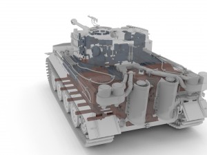 fully built panzer tiger tank late 1944 clay inte Modello 3D