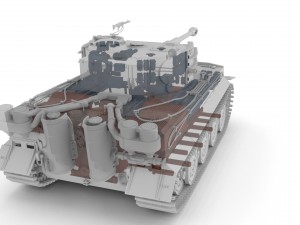 fully built panzer tiger tank late 1944 clay inte Modello 3D