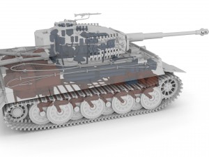 fully built panzer tiger tank late 1944 clay inte Modello 3D
