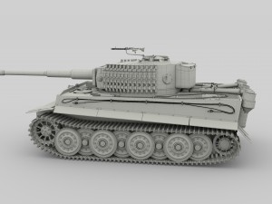 panzer tiger tank late 1944 v3 3D 모델