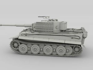 panzer tiger tank late 1944 v3 3D Model