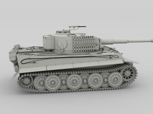 panzer tiger tank late 1944 v3 3D 모델