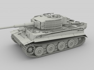 panzer tiger tank late 1944 v3 3D 모델