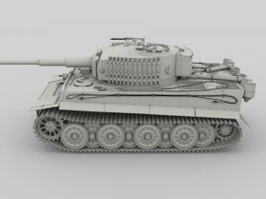 panzer tiger tank late 1944 v3 3D Model