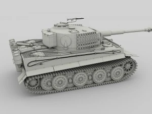 panzer tiger tank late 1944 v3 3D Model