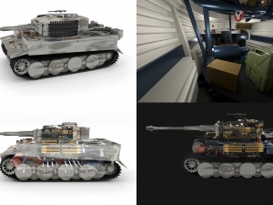 fully built panzer tiger tank late 1944 v3 3D 模型