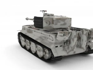 fully built panzer tiger tank late 1944 v3 3D Model