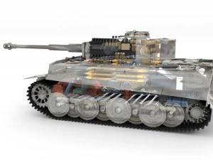 fully built panzer tiger tank late 1944 v3 3D Model