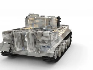 fully built panzer tiger tank late 1944 v3 3D Model